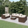 8-teiliges Gartenmöbel-Set und braune synthetische Rattankissen von vidaXL, Gartensets - Ref: Foro24-3102274, Preis: 707,45 €...