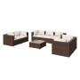 8-piece garden furniture set and brown synthetic rattan cushions by vidaXL, Garden sets - Ref: Foro24-3102274, Price: 661,87 ...