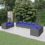 Garden furniture set 8 pieces and gray synthetic rattan cushions by vidaXL, Garden sets - Ref: Foro24-3102286, Price: 746,87 ...