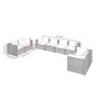 Garden furniture set 8 pieces and gray synthetic rattan cushions by vidaXL, Garden sets - Ref: Foro24-3102286, Price: 746,87 ...