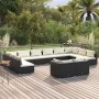 12-piece garden furniture set with black synthetic rattan cushions by vidaXL, Garden sets - Ref: Foro24-3102087, Price: 1,00 ...