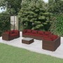 9-piece garden furniture set and brown synthetic rattan cushions by vidaXL, Garden sets - Ref: Foro24-3102291, Price: 817,42 ...