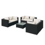 7-piece garden furniture set with black synthetic rattan cushions by vidaXL, Garden sets - Ref: Foro24-3102303, Price: 570,99...