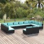 Gartenmöbel-Set 12 Stück synthetische Rattan-Kissen schwarz von vidaXL, Gartensets - Ref: Foro24-3102137, Preis: 1,00 €, Raba...