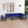 8-teiliges Gartensofa-Set und graue synthetische Rattankissen von vidaXL, Gartensets - Ref: Foro24-3102366, Preis: 586,70 €, ...