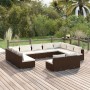 Gartenmöbel-Set, 11-teilig, braune Kissen aus synthetischem Rattan von vidaXL, Gartensets - Ref: Foro24-3102122, Preis: 1,00 ...