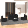 Set de muebles de jardín 5 pzas y cojines ratán sintético negro de vidaXL, Conjuntos de jardín - Ref: Foro24-3102176, Precio:...