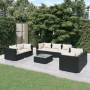 Gartenmöbelset 8-teilig und Kissen Kunststoff Rattan schwarz von vidaXL, Gartensets - Ref: Foro24-3102271, Preis: 720,34 €, R...