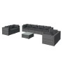 Set de muebles de jardín 9 pzas y cojines ratán sintético gris de vidaXL, Conjuntos de jardín - Ref: Foro24-3102293, Precio: ...