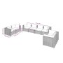 Set muebles de jardín 8 piezas y cojines ratán sintético marrón de vidaXL, Conjuntos de jardín - Ref: Foro24-3102283, Precio:...