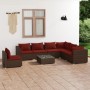 8-teilige Gartensofagarnitur und braune synthetische Rattankissen von vidaXL, Gartensets - Ref: Foro24-3102363, Preis: 727,73...