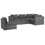 5-piece garden furniture set with gray synthetic rattan cushions by vidaXL, Garden sets - Ref: Foro24-3102317, Price: 425,32 ...