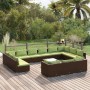 Garden furniture set 14 pieces with brown PE rattan cushions by vidaXL, Garden sets - Ref: Foro24-3102116, Price: 1,00 €, Dis...