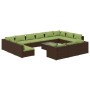 Garden furniture set 14 pieces with brown PE rattan cushions by vidaXL, Garden sets - Ref: Foro24-3102116, Price: 1,00 €, Dis...