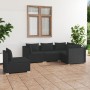 Set de muebles de jardín 5 pzas y cojines ratán sintético negro de vidaXL, Conjuntos de jardín - Ref: Foro24-3102312, Precio:...