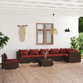 8-piece garden sofa set and brown synthetic rattan cushions by vidaXL, Garden sets - Ref: Foro24-3102347, Price: 729,99 €, Di...