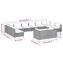 Set de muebles de jardín 12 pzas y cojines ratán sintético gris de vidaXL, Conjuntos de jardín - Ref: Foro24-3102093, Precio:...