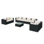 9-teiliges Gartenmöbel-Set und schwarze synthetische Rattankissen von vidaXL, Gartensets - Ref: Foro24-3102287, Preis: 751,71...