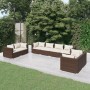 8-teiliges Gartenmöbel-Set und braune synthetische Rattankissen von vidaXL, Gartensets - Ref: Foro24-3102282, Preis: 918,52 €...