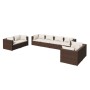 8-teiliges Gartenmöbel-Set und braune synthetische Rattankissen von vidaXL, Gartensets - Ref: Foro24-3102282, Preis: 918,52 €...