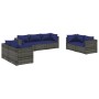 7-piece garden sofa set and gray synthetic rattan cushions by vidaXL, Garden sets - Ref: Foro24-3102270, Price: 509,33 €, Dis...