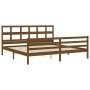 Honey brown solid wood bed frame and headboard 200x200 cm by vidaXL, Beds and slatted bases - Ref: Foro24-3194854, Price: 168...