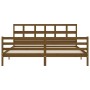 Honey brown solid wood bed frame and headboard 200x200 cm by vidaXL, Beds and slatted bases - Ref: Foro24-3194854, Price: 168...