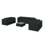 Set de muebles de jardín 8 pzas y cojines ratán sintético negro de vidaXL, Conjuntos de jardín - Ref: Foro24-3102272, Precio:...