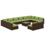 Gartenmöbel-Set 13-teilig und braune synthetische Rattankissen von vidaXL, Gartensets - Ref: Foro24-3102148, Preis: 1,00 €, R...