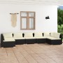 7-piece garden furniture set and black synthetic rattan cushions by vidaXL, Garden sets - Ref: Foro24-3101887, Price: 751,99 ...