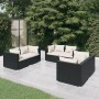 6-teiliges Gartenmöbel-Set und schwarze Kissen aus synthetischem Rattan von vidaXL, Gartensets - Ref: Foro24-3102295, Preis: ...