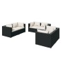 6-piece garden furniture set and black synthetic rattan cushions by vidaXL, Garden sets - Ref: Foro24-3102295, Price: 543,56 ...