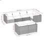 7-piece garden furniture set and gray synthetic rattan cushions by vidaXL, Garden sets - Ref: Foro24-3102478, Price: 548,20 €...