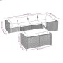 Garden furniture and cushions set 7 pieces black synthetic rattan by vidaXL, Garden sets - Ref: Foro24-3102473, Price: 613,35...