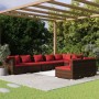 8-teilige Gartensofagarnitur und braune synthetische Rattankissen von vidaXL, Gartensets - Ref: Foro24-3102403, Preis: 732,85...