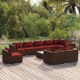 Gartenmöbel-Set 10-teilig und braune synthetische Rattankissen von vidaXL, Gartensets - Ref: Foro24-3102635, Preis: 850,76 €,...