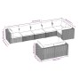 Set de muebles de jardín 8 pzas y cojines ratán sintético negro de vidaXL, Conjuntos de jardín - Ref: Foro24-3102481, Precio:...