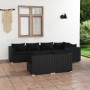 Set de muebles de jardín 7 pzas y cojines ratán sintético negro de vidaXL, Conjuntos de jardín - Ref: Foro24-3102384, Precio:...