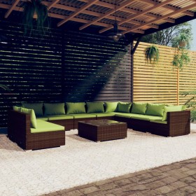 Garden furniture set 11 pieces brown synthetic rattan cushions by vidaXL, Garden sets - Ref: Foro24-3102444, Price: 1,00 €, D...