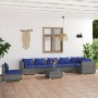 8-teiliges Gartensofa-Set und graue synthetische Rattankissen von vidaXL, Gartensets - Ref: Foro24-3102350, Preis: 586,70 €, ...