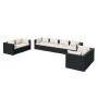 8-teiliges Gartenmöbel-Set und schwarze synthetische Rattankissen von vidaXL, Gartensets - Ref: Foro24-3102279, Preis: 895,48...