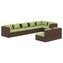 8-piece garden sofa set and brown synthetic rattan cushions by vidaXL, Garden sets - Ref: Foro24-3102404, Price: 681,99 €, Di...