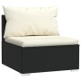 Set de muebles de jardín 10 pzs y cojines ratán sintético negro de vidaXL, Conjuntos de jardín - Ref: Foro24-3102655, Precio:...