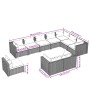 Set de muebles de jardín 10 pzs y cojines ratán sintético negro de vidaXL, Conjuntos de jardín - Ref: Foro24-3102655, Precio:...