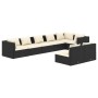 8-teiliges Gartenmöbel-Set und schwarze synthetische Rattankissen von vidaXL, Gartensets - Ref: Foro24-3102399, Preis: 816,21...