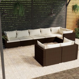 8-piece garden sofa set and brown synthetic rattan cushions by vidaXL, Garden sets - Ref: Foro24-3102482, Price: 817,02 €, Di...