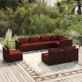 8-teilige Gartensofagarnitur und braune synthetische Rattankissen von vidaXL, Gartensets - Ref: Foro24-3102547, Preis: 732,85...