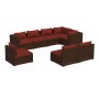 8-piece garden sofa set and brown synthetic rattan cushions by vidaXL, Garden sets - Ref: Foro24-3102547, Price: 732,85 €, Di...