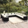 Garden furniture set 11 pieces and black synthetic rattan cushions by vidaXL, Garden sets - Ref: Foro24-3102527, Price: 1,00 ...