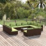 Gartenmöbel-Set 12-teilig mit braunen synthetischen Rattankissen von vidaXL, Gartensets - Ref: Foro24-3102132, Preis: 1,00 €,...